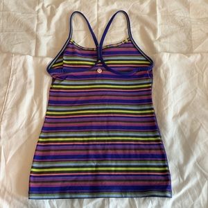 Lululemon Y Back Striped Tank Top Size 2